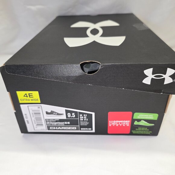Under Armour UA Charged Assert 10 Wide (4E) in Black, Men's Size 9.5, New in Box - Picture 7 of 7